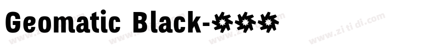 Geomatic Black字体转换